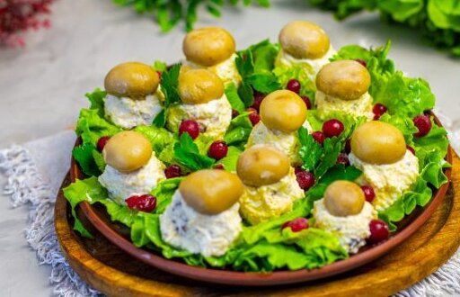 Грибная поляна: простая и эффектная закуска для любого стола