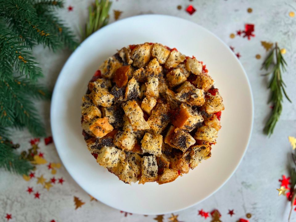 Ностальгия по новогоднему столу: салат с копчёной курицей