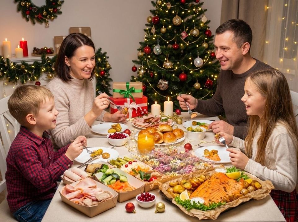 Как сделать новогодний стол легким и праздничным
