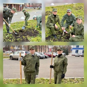 Сотрудники следственного управления провели работу по благоустройству территории