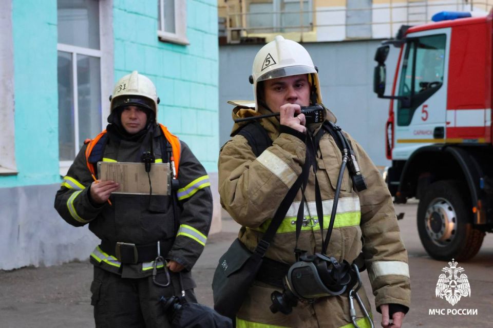 Пожар на предприятии в Республике Мордовия Пожар на предприятии в Республике Мордовия