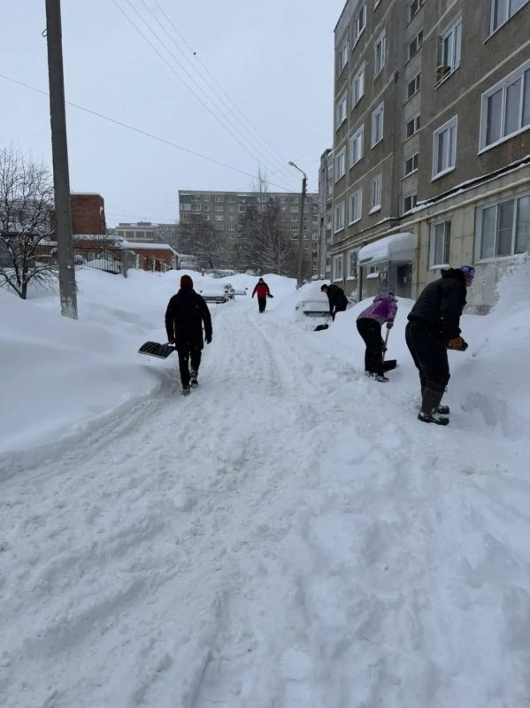 Сотрудники Минсельхозпрод Республики Мордовия присоединились к "Снежному десанту" в помощь домоуправлению № 31