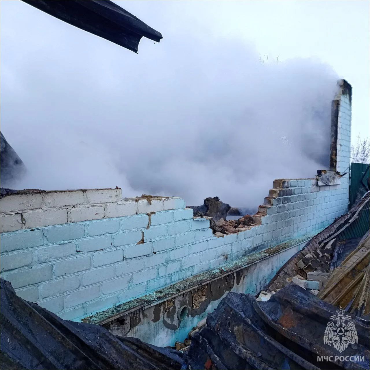 В Инсаре в результате пожара уничтожен жилой дом