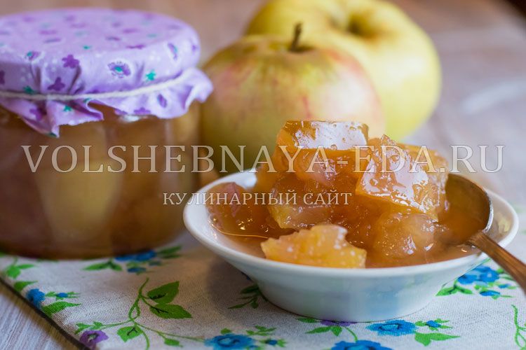 Прозрачное яблочное варенье с дольками