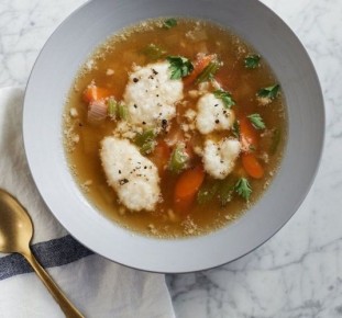 Постный суп с клецками