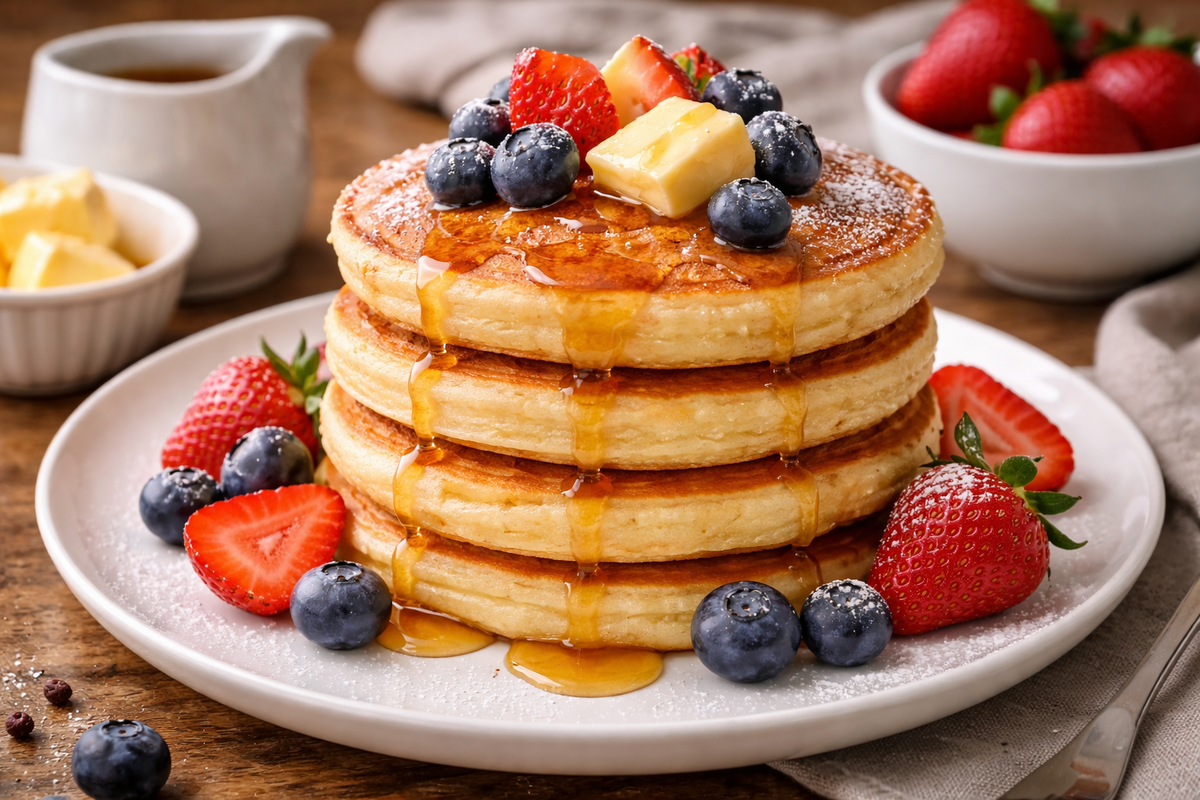 Как приготовить идеальные панкейки на молоке с яблочным уксусом за 30 минут