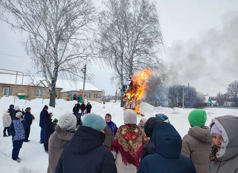 В селе Мордовская Пишля Рузаевского района уже сожгли чучело Масленицы