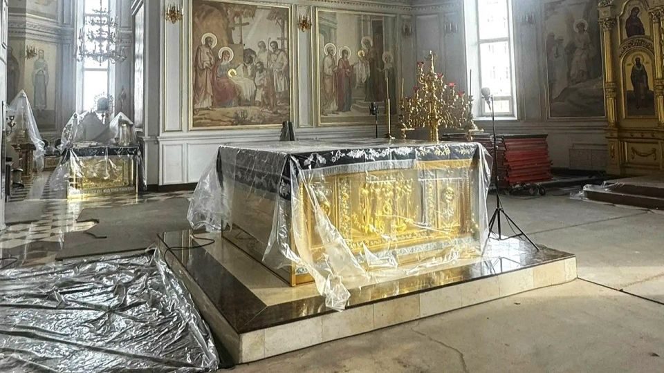 В Кафедральном соборе Саранска идут ремонтные работы в алтаре