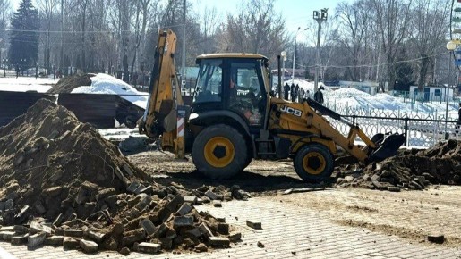 В Саранске идёт реконструкция Фонтанного спуска