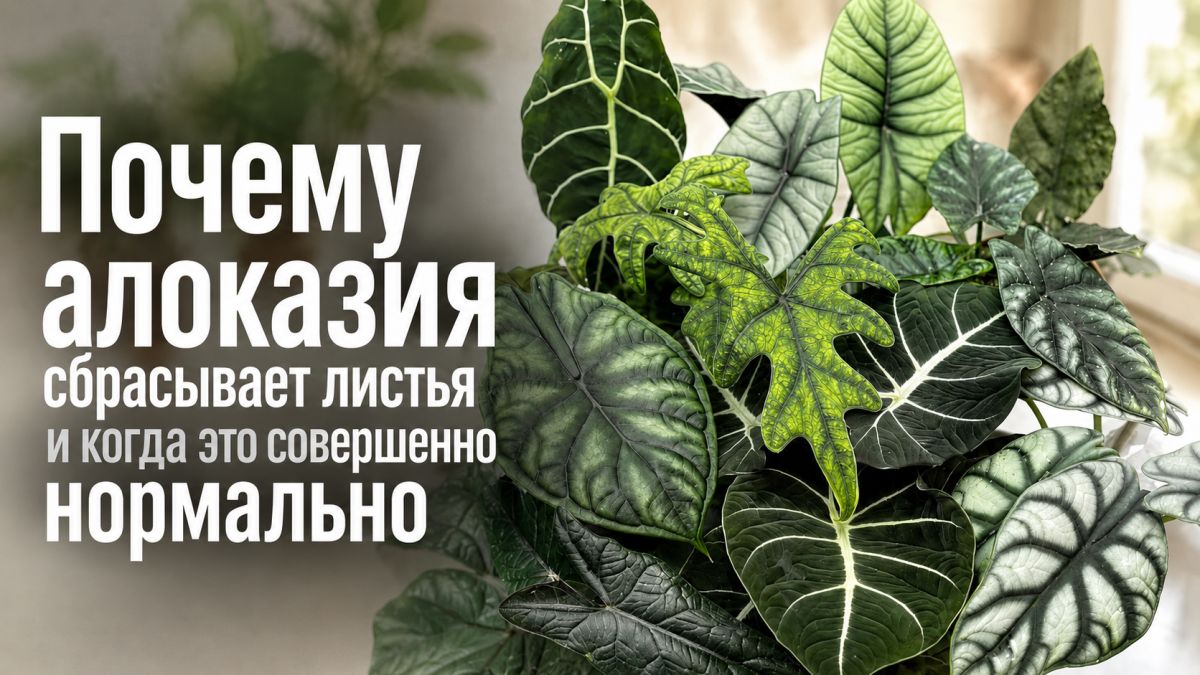 Почему алоказия может сбрасывать листья и когда это нормально