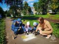 Важная социальная акция. В рамках проекта «Говорящий асфальт» воспитанники...