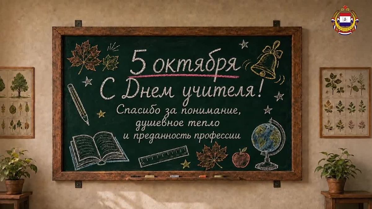 С Днём учителя!. Сегодня мы говорим спасибо тем, кто каждый день помогает детям развивать таланты и знакомиться с удивительными тайнами наук. Желаем педагогам крепкого здоровья, вдохновения, благодарных учеников, уважения...