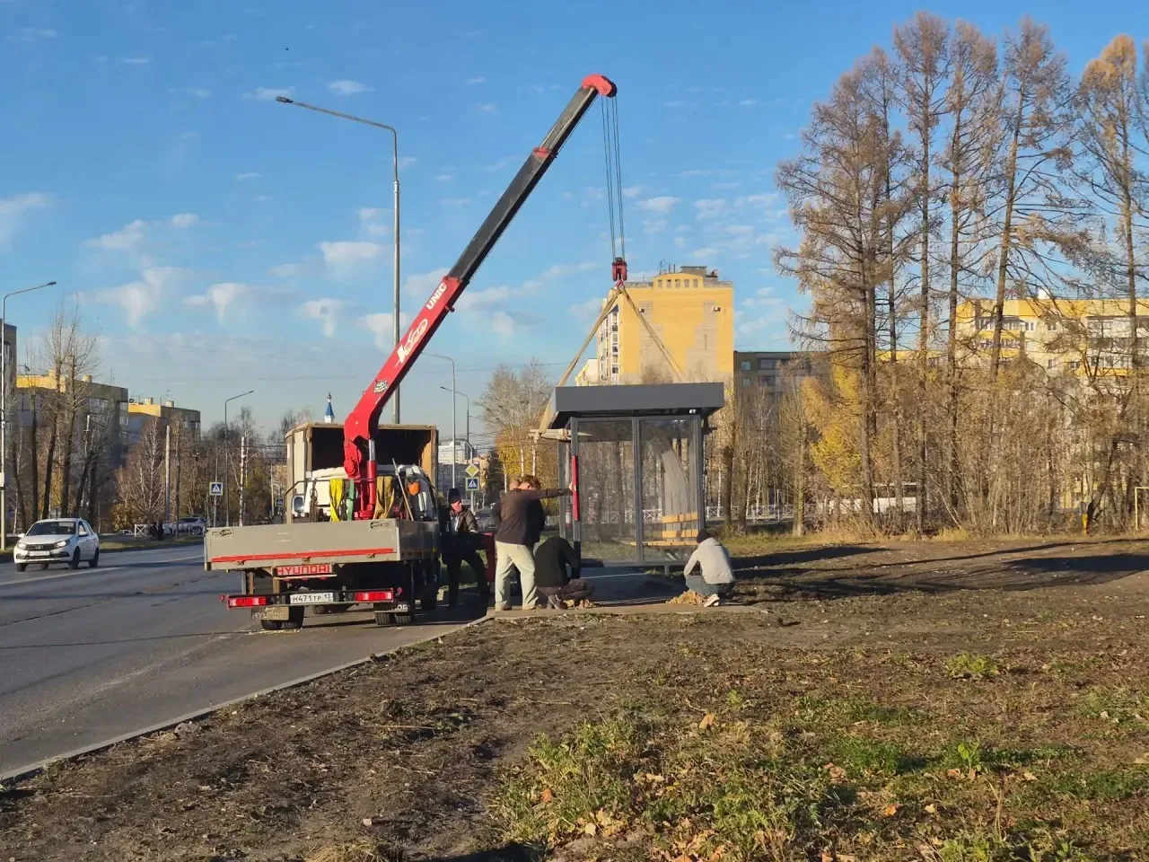 На юго-западном шоссе установили 2 новые остановки!