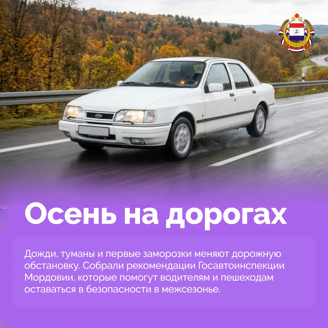 Осенью дорога становится опаснее: мокрый асфальт, туман, ранние сумерки и первые заморозки требуют от водителей особого внимания
