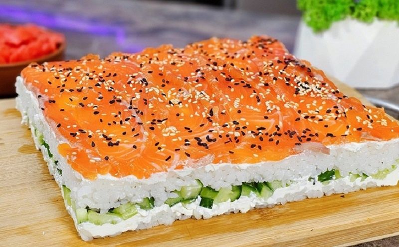 Суши-торт «Филадельфия»: создайте настоящий шедевр японской кухни у себя дома!