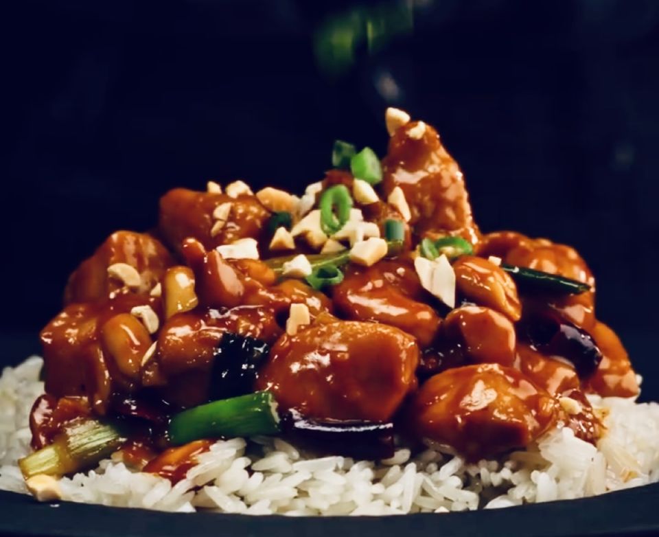 Изысканная острая курица гунбао за считанные минуты